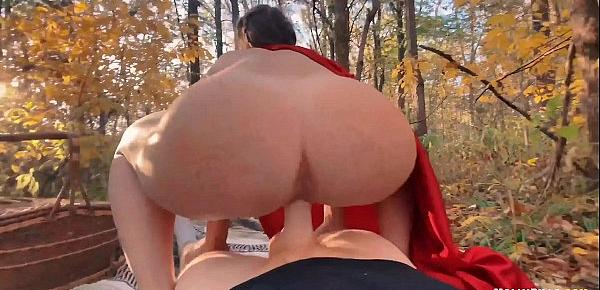  Red Ridinghood Fucked in Forest - Molly Pills - Public Cosplay POV